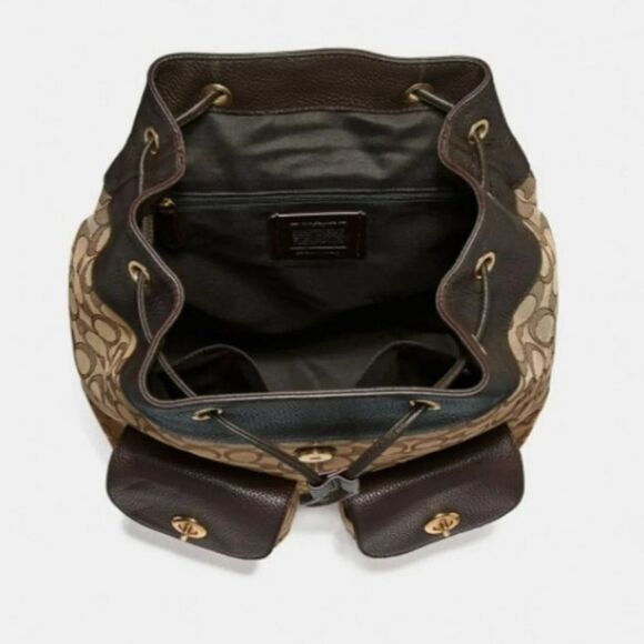 COACH F30275 Billie Signature Jacquard Backpack Exc Cond - Picture 2 of 11